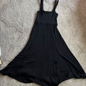 Whimsy + Row Square Neck Black Dress